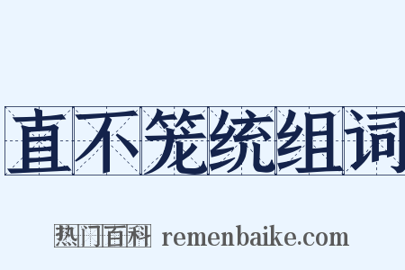 直不笼统组词是什么意思的图片